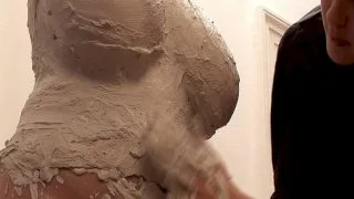 Plastering her paps for posterity! - BustyWorld - 27363