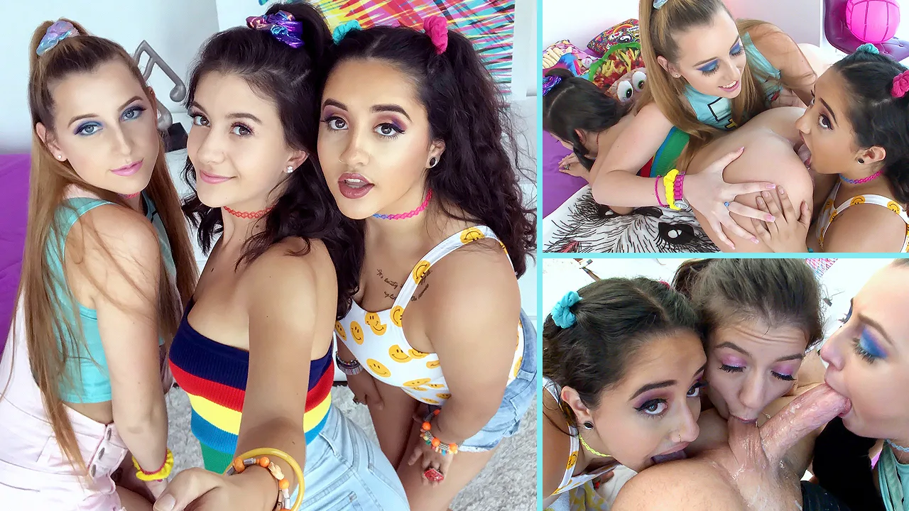 Melody, Natalie And Sofia Put Their Mouths To Work - Swallowed - 10501