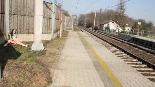 Masturbating at the train station - Club Seventeen - 15359