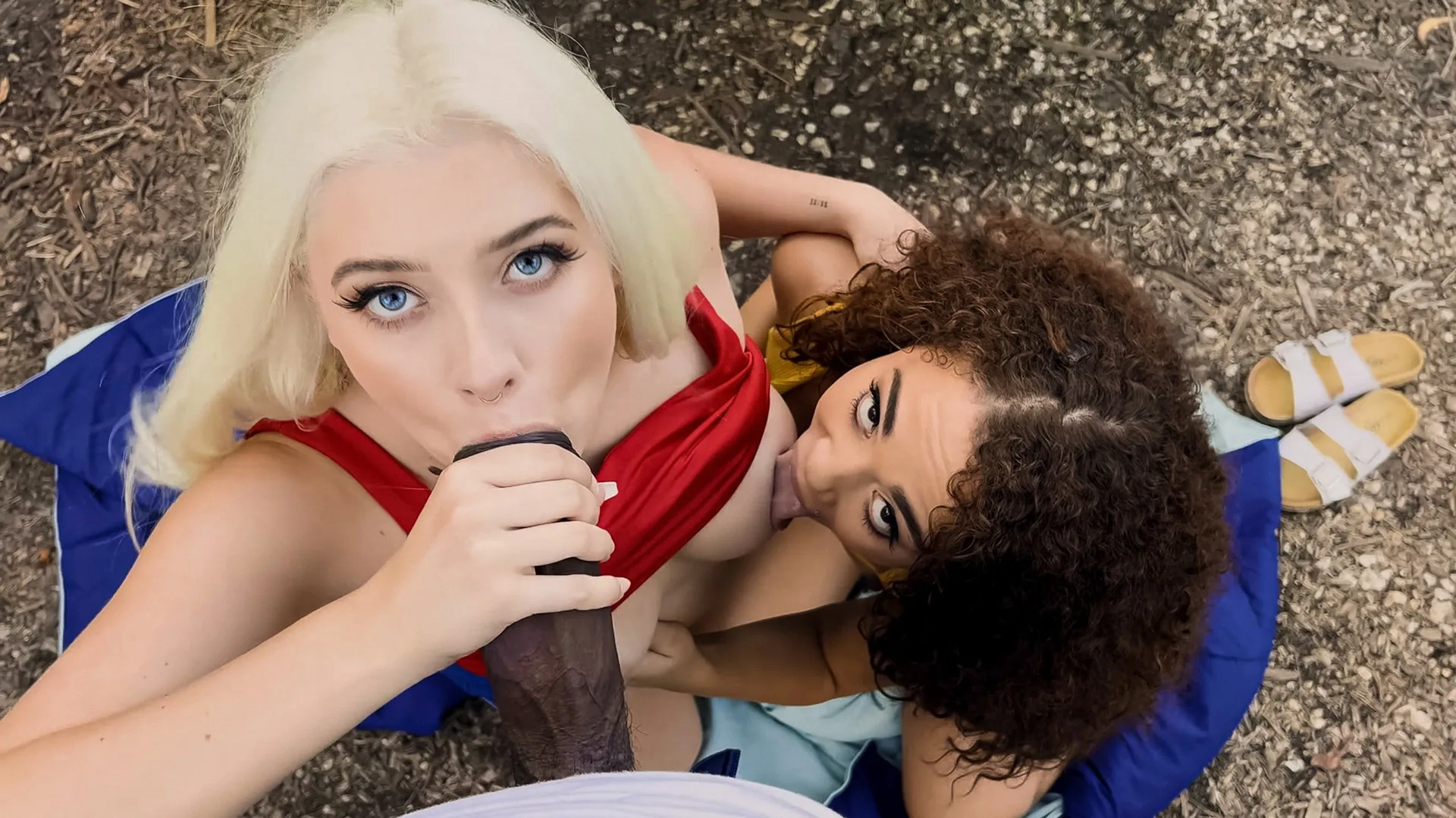 Two Coeds, One QB - Teens Love Huge Cocks - 43525