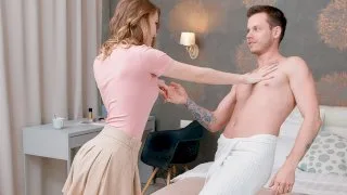 Naked lovers talk in bed - Teen Mega World - 43728