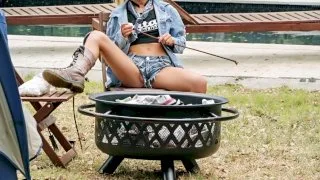 Backyard Camping for Hottie on House Arrest - Pervs On Patrol - 13619