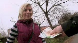 Pixie Haired Blonde Swallows Up All Of Stranger's Hot Cum - Public Agent - 13931