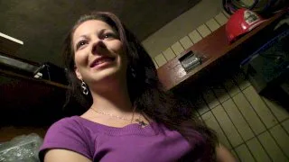 Lonely Brunette At Cafe Takes Dick Cream All Over Her Face - Public Agent - 13995