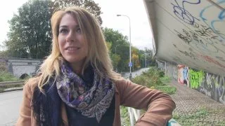 Blonde Opens Legs Outside for Cash - Public Agent - 14315