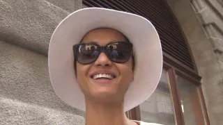 Short haired African fashion model fucked for cash - Public Agent - 14391