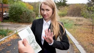 Cute Russian fucked through tights - Public Agent - 15049