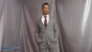 [4237-132] Dark-skinned Older Brother Exposes His Cock In A Suit - HeyDouga - 4389