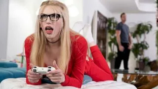 Gamer Girl Gets Creampied - TransAngels - 8985