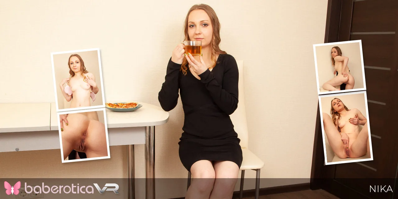 Russian blonde babe and sexy VR model Nika masturbates for us - Baberotica VR - 47842
