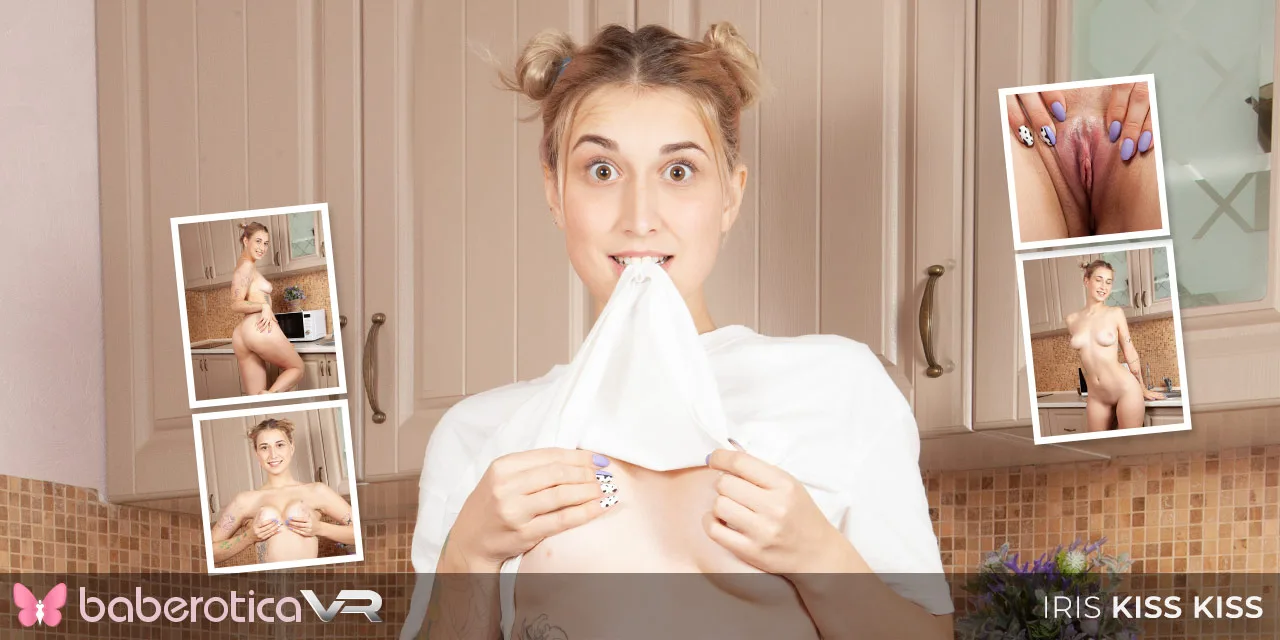 Gorgeous Russian Blonde, Iris Kiss Kiss, Has An Orgasm In The Kitchen - Baberotica VR - 47954