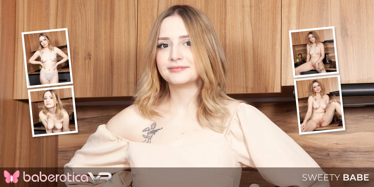 Pale Blondie, Sweety Babe, Rubs Her Clit Hard Until She Cums - Baberotica VR - 48052