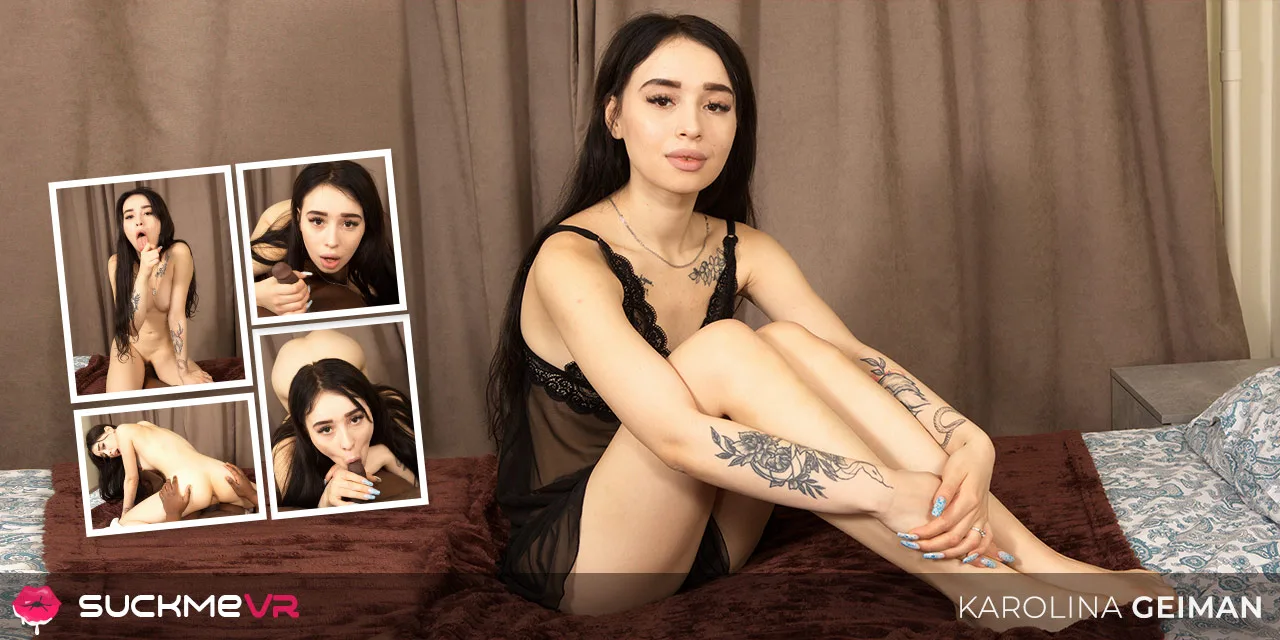 Karolina Geiman Playing With A Black Dick For The First Time - Suck Me VR - 48384
