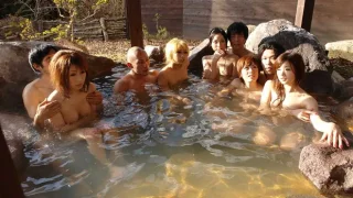 Japanese babes get filled with cocks in a hot spring - Japan HDV - 290001