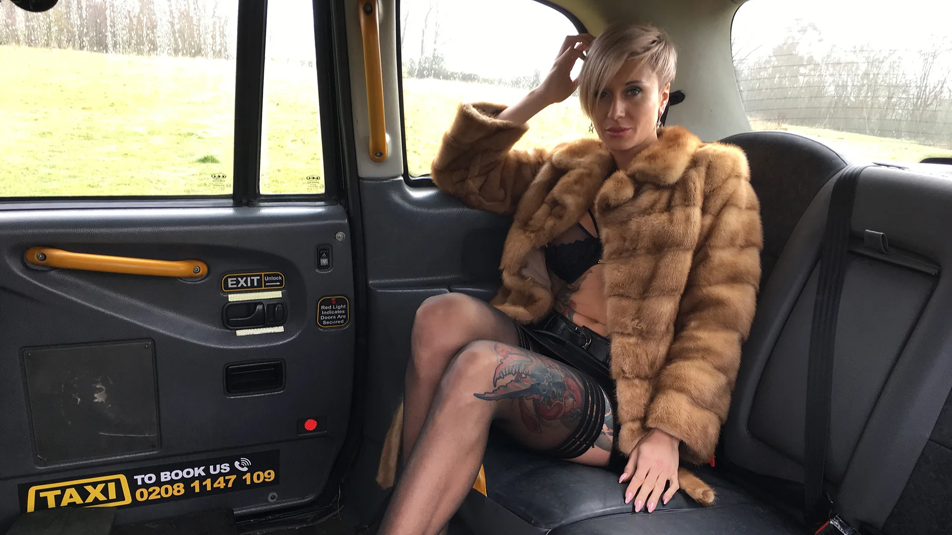 Short haired tattooed blonde fucked - Fake Taxi - 1091429