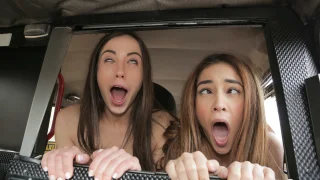 Cheeky Spanish Lesbians fuck Cabbie - Fake Taxi - 1091525