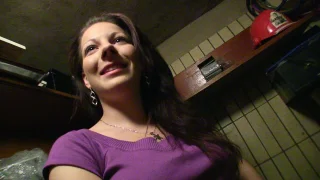 Lonely Brunette At Cafe Takes Dick Cream All Over Her Face - Public Agent - 1123213