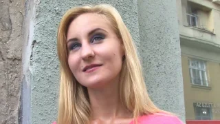 Hot blonde babe fucks a stranger in public place - Public Agent - 1123478