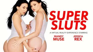 Super Sluts Jessica Rex and Mandy Muse get wet pussy's filled in VR - Super Sluts - 100697