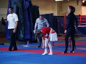 NudeFightClub backstage with Celine Doll & Mira - 21Sextury - 15650