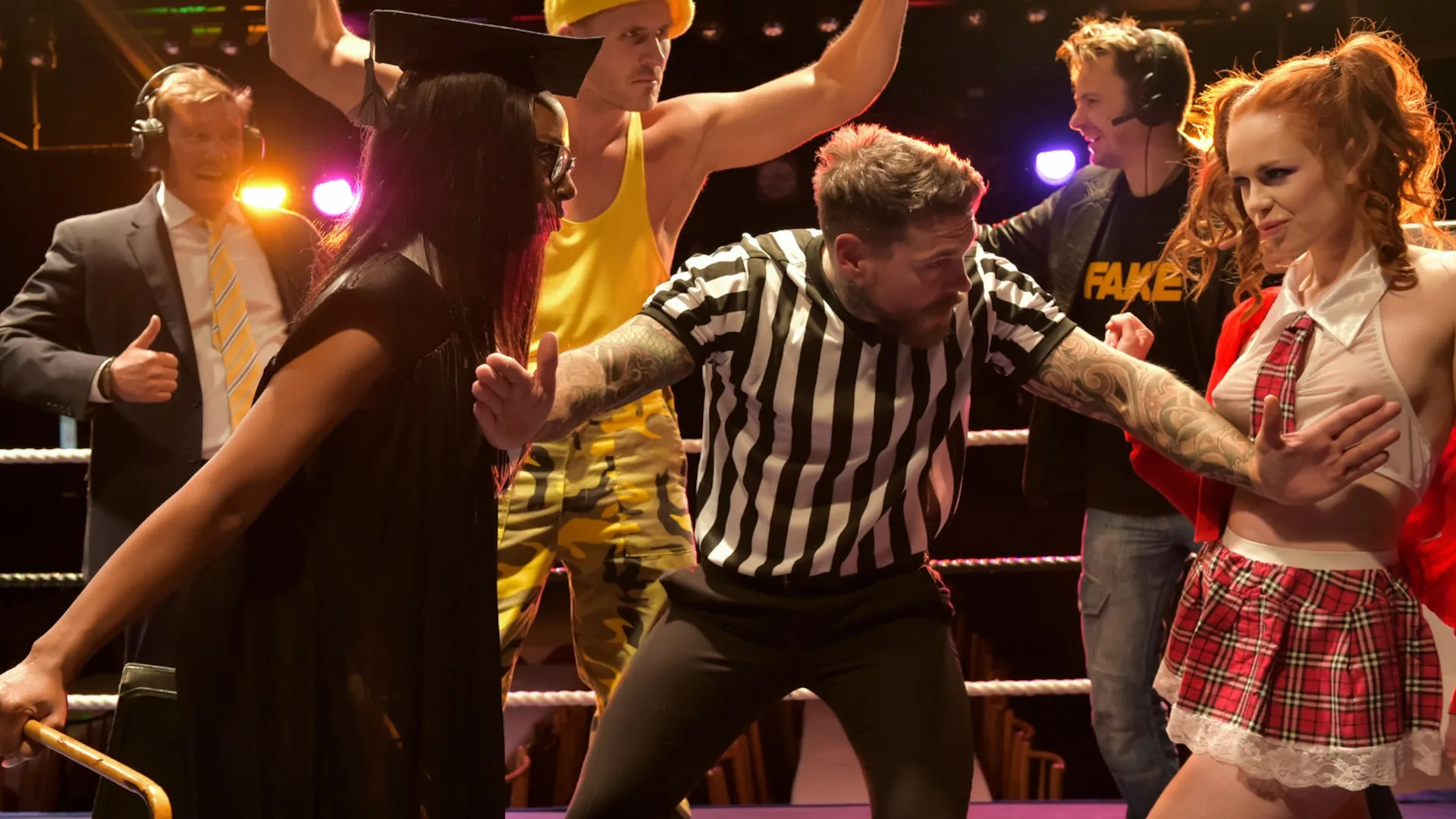 Knockouts: The Headmistress Vs Teen Machine - Fakehub Originals - 53897