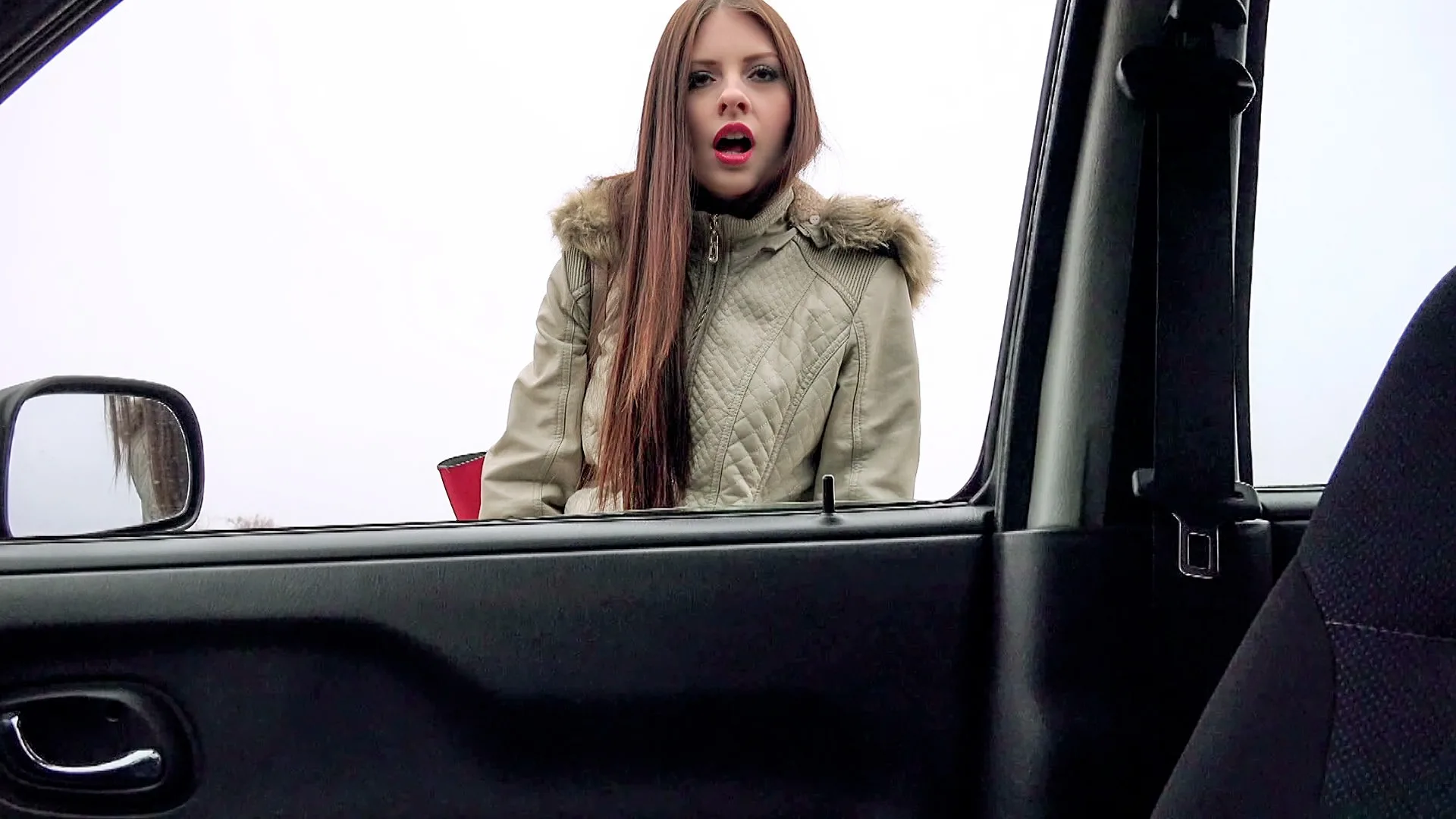 Hitchhiker Gives Blowjob In Car - Stranded Teens - 1134839