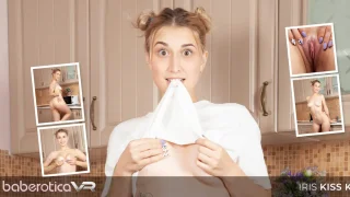 Gorgeous Russian Blonde, Iris Kiss Kiss, Has An Orgasm In The Kitchen - Baberotica VR - 1130983