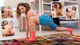 POV Yoga Sex With Tiny Teen Purr Simona - Suck Me VR - 1134251